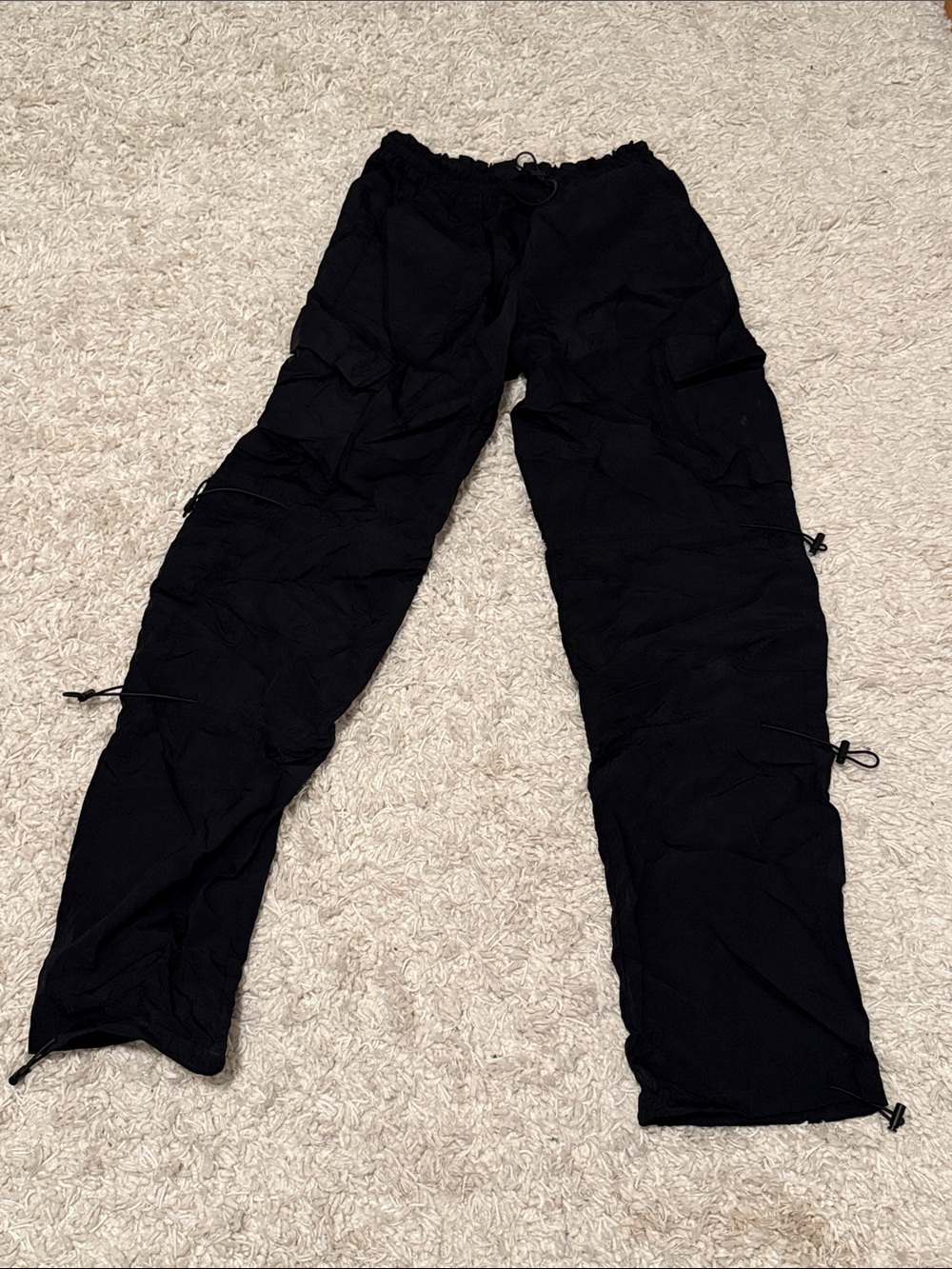 Garage Black Cargo Utility Trousers